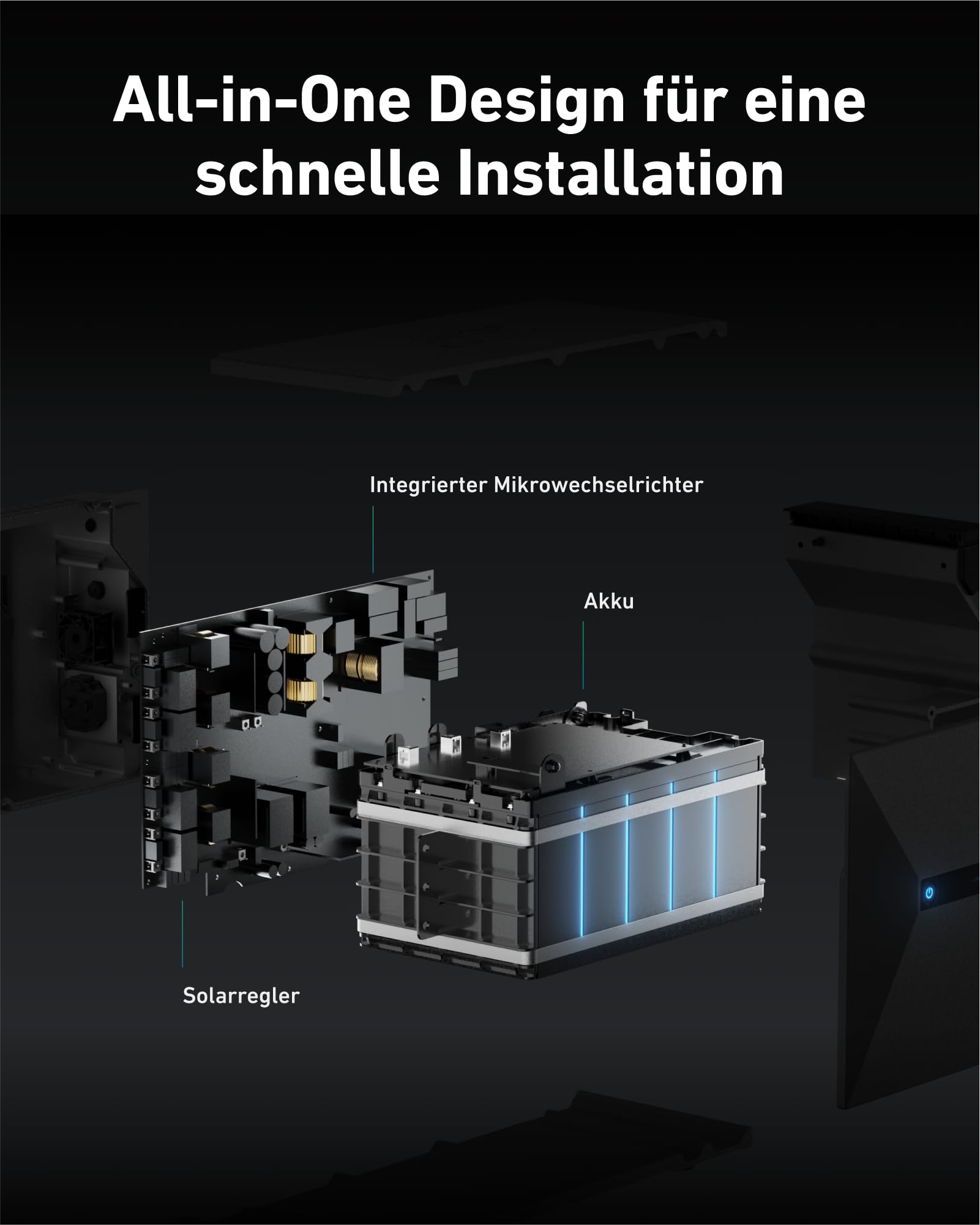 Anker SOLIX 2 Pro Solarbank+ 2× 500W Panel, Plug&Play Balkonkraftwerk 4