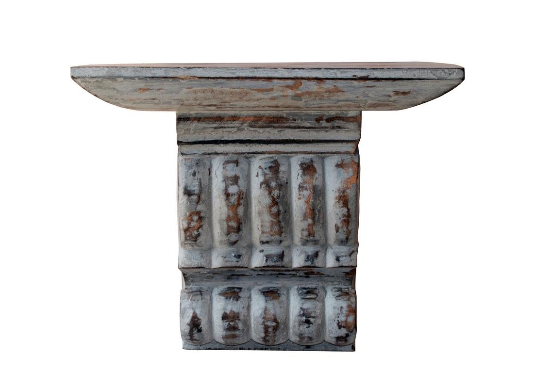 The Urban Store Rustic Solid Shabby Finish Wooden Corbels Shelf