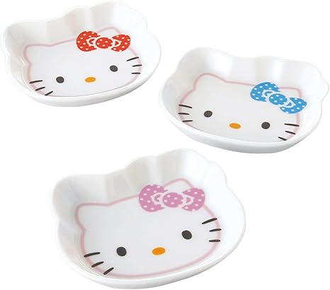 Amazon Co Jp サンリオ Sanrio Hello Kitty ハローキティ キティ フェイス プレート 皿 3枚セット 箱入 12cm ホーム キッチン