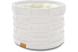 Kids Double-layer Knit Neck Warmer Gaiter | Thermal Fleece Face Cover for 6-14 Year Olds Boys Girls | Ski, Play