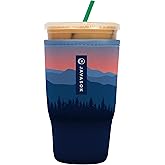 Sok It JavaSok Iced Coffee & Cold Soda Insulated Neoprene Cup Sleeve (Blue Ridge, Large: 30-32oz)