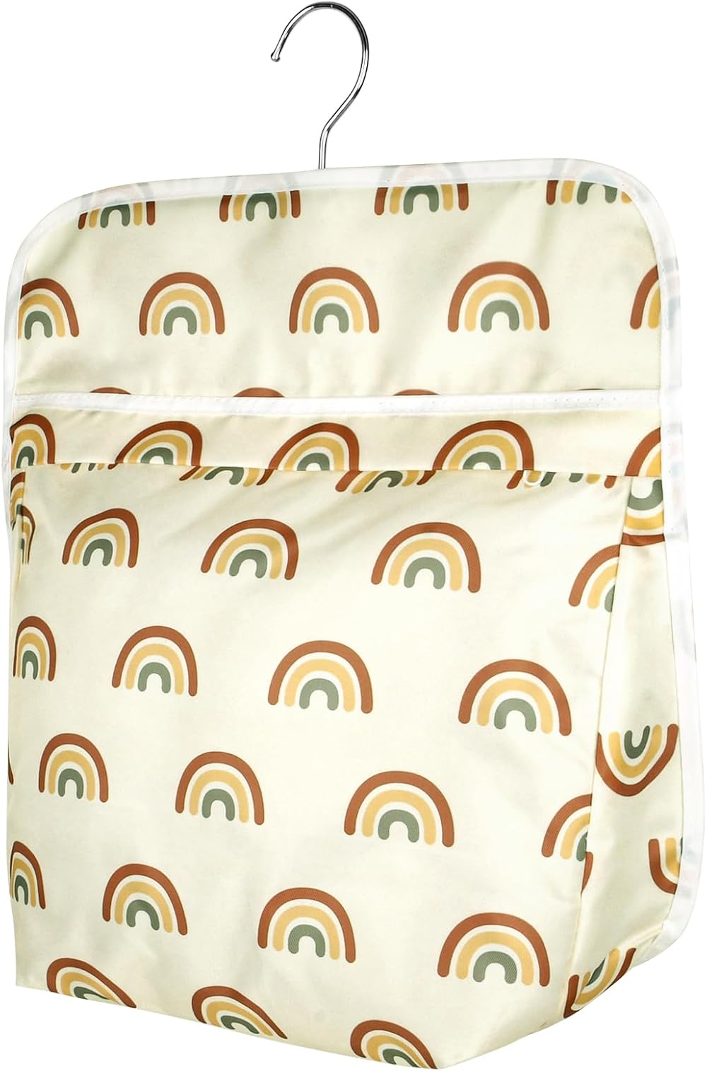 Vicloon Peg Bag Rainbow Clothespin Bag with Hook 30x26cm Capacity 100 Pins