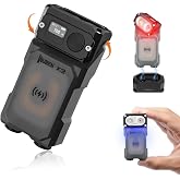 WUBEN X3 Mini Rechargeable Flashlight with Charging Base 180 Degree EDC Keychain Flashlight Twist Ip65 Waterproof Magnet Pocket Flashlight 10 Mode Type-C Lanyard for Camping, Outdoor,Inspection, Gift