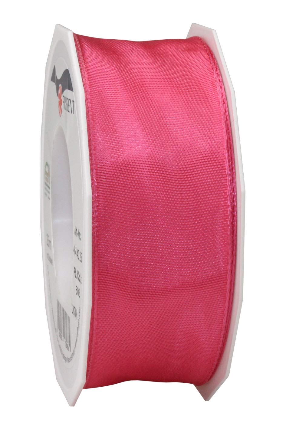 Präsent - Lyon Wired Taffeta Ribbon Coral 40 mm Width, 25 m Length — image 1