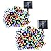 Qedertek Solar String Lights, 72ft 200 LED Fairy Lights, 8 Modes Ambiance Lighting for Outdoor, Patio, Lawn, Landscape, Garden, Home, Wedding (2 Pack, Multi-Color)