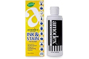 Amodex Ink & Stain Remover for Clothes, Leather and Skin - Removes Ink, Ballpoint, Sharpie, Grease and More, Works on Set-in Stains, Gentle but Powerful, 4oz/120ml Bottle (Pack of 2)