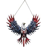 4th of July Independence Day Decor, Veteran Honor American Eagle Acrylic Ornament, 6-Inch, Military Gift, Memorial Day, Veteran’s Day Keepsake, Patriotic Hanging Decoration