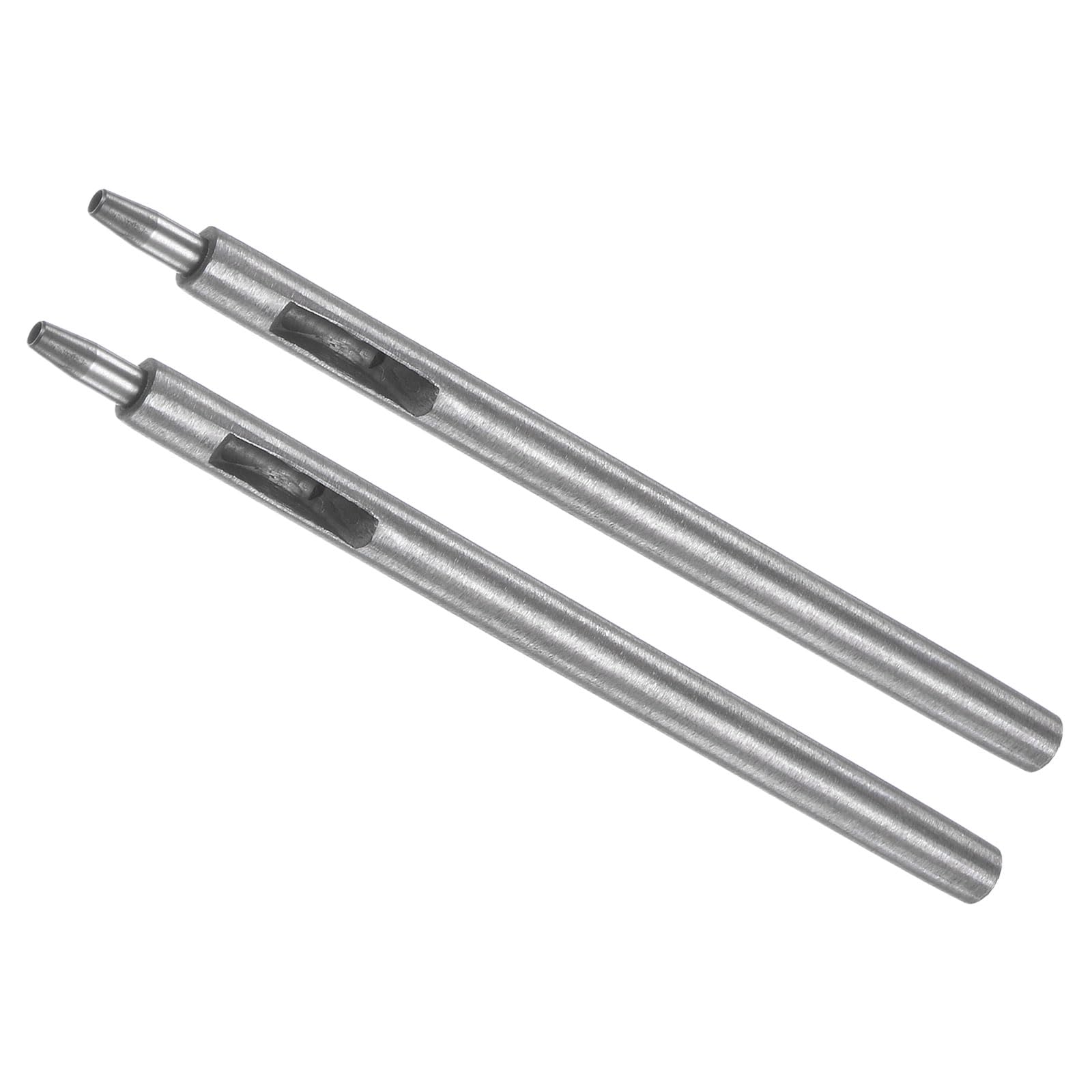 CoCud Leather Hole Punch, 2mm Button Dia. 6mm Shank, Steel Round Punch Snap Rivet Setter - (Applications: for Leathercraft DIY Clothing Fabric), 2-Pieces