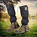 JTENG High Snow Leg Gaiters Double Sealed Velcro Zippered Closure TPU Strap Waterproof Leg gatiers Hiking Ski