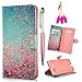 MOLLYCOOCLE Galaxy Grand Prime Case [Pink Cherry Blossoms] Stand Wallet Purse Credit Card ID Holders TPU Soft Bumper Premium PU Leather Ultra Slim Fit Cover for Samsung Galaxy Grand Prime G5308/G530H