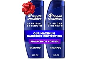 Head & Shoulders Anti-Dandruff Shampoo, Clinical Strength Advanced Oil Control Twin Pack, 1% Selenium Sulfide, Seborrheic Dermatitis Relief, Oily Scalp, 13.5 fl oz Each