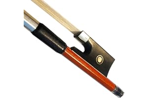 WinsterBow Brazilwood Ebony Violin Viola Cello Bow Full Size Ebony Frog with Natural Horsehair (Violin bow 1/8)