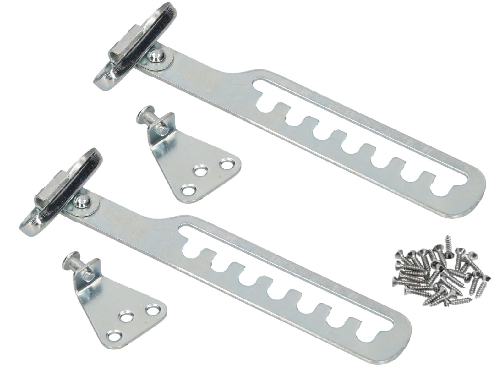 KOTARBAU® Set of 2 Tilt Restrictor for Window, Bump Protection, Window Stopper for Adjusting Window Opening Angle, Window Restrictor, Silver