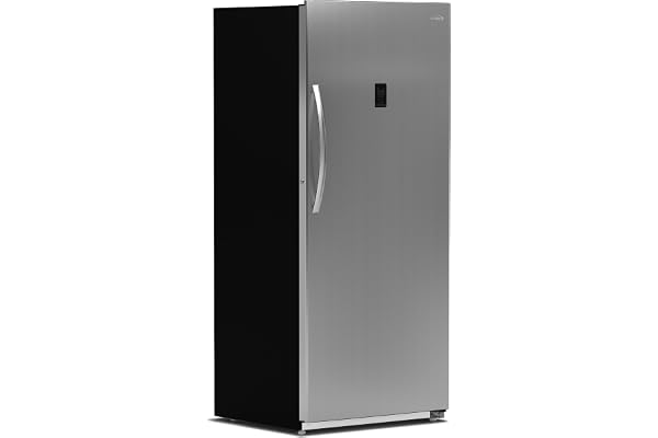 KoolMore 21 cu. ft. Upright Convertible Freezer/Refrigerator, 2-in-1 Appliance, Great Storage for Fresh or Frozen Food and Drinks, Clear Shelves and Drawers [Silver] (KM-RUF-21S)