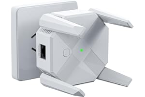 EYIW 2024 Wifi Extender Signal Booster, Wifi Extender for Home Cover up to 1200Mbps, WiFi 2.4&5GHz Dual Band WPS WiFi Signal Strong Penetrability, 360° Coverage, Supports Ethernet Port(White)