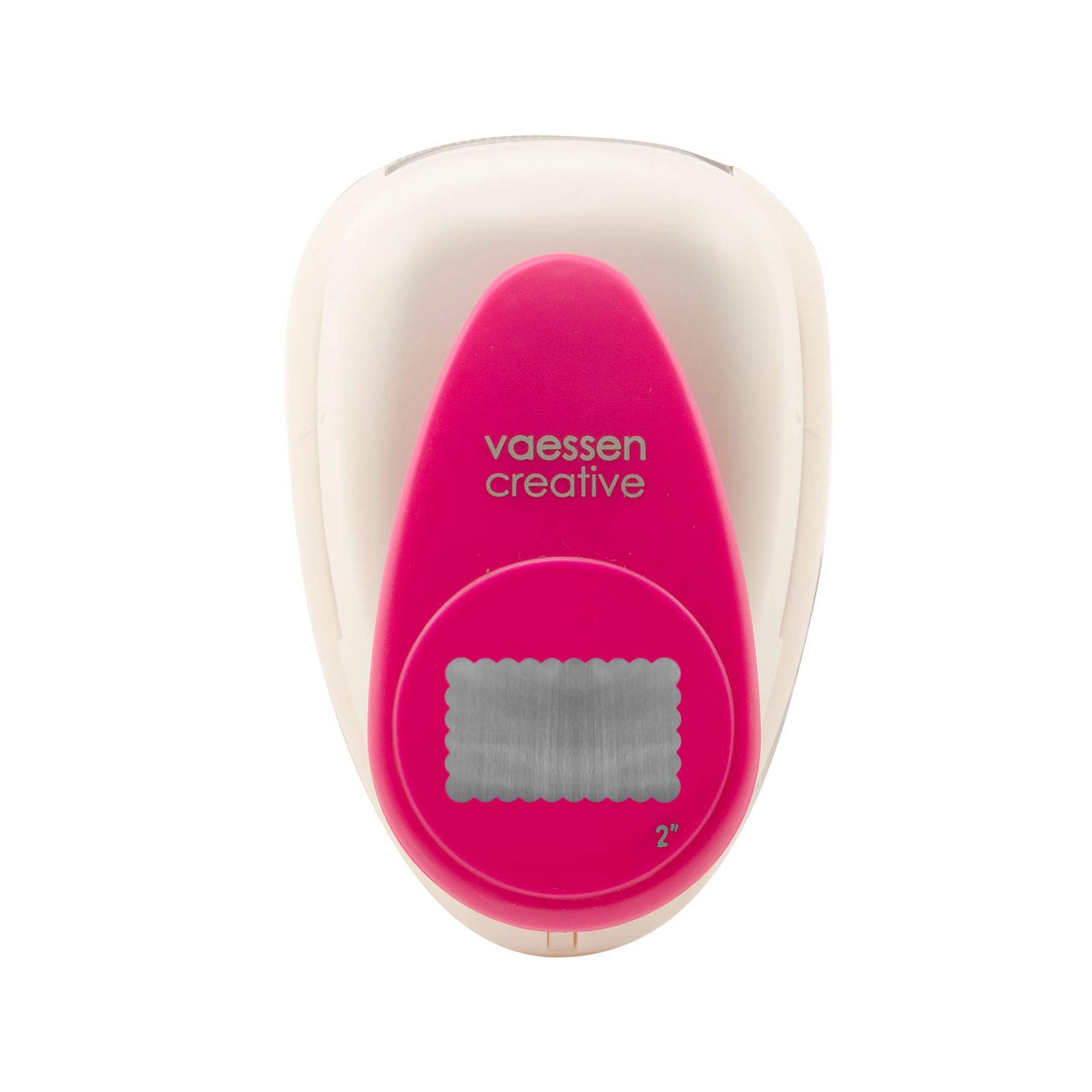 Vaessen Creative Craft Paper Punch - Scalloped Rectangle - 2,8 x 4,5 cm - Circle Cutter for Crafting and Card Making