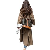 CsunYuk Korean Style Oversized Long Double-Breasted Trench Coats for Women Spring Fall Women’s Windbreaker Coat Outerwear