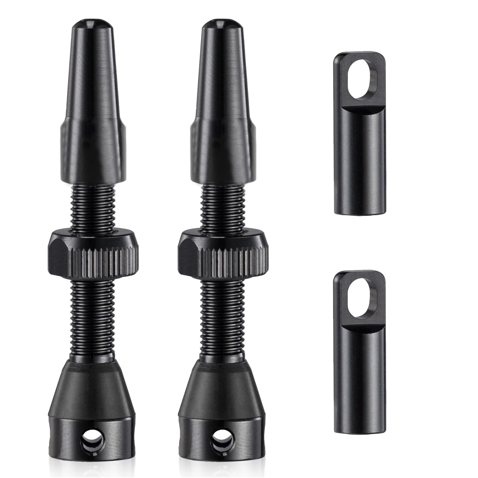 2 Pcs Tubeless Valve, Presta Valve Adapter, Tubeless Valves, Presta Valve Caps Quality Alloy Tubeless Presta Valve Stem Fit Most Bicycle Tubeless Rims and Road Bikes Accessories