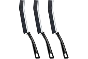 LXLU Crevice Cleaning Brush -3 Pcs Hard Bristle Brush，Bathroom Gap Brush，Multifunctional Crevice Cleaning Brush for Household Use, HJ-Black