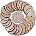 Supla 30 Pcs Round Wood Slices Bulk Natural Pine with Bark 3.5-4