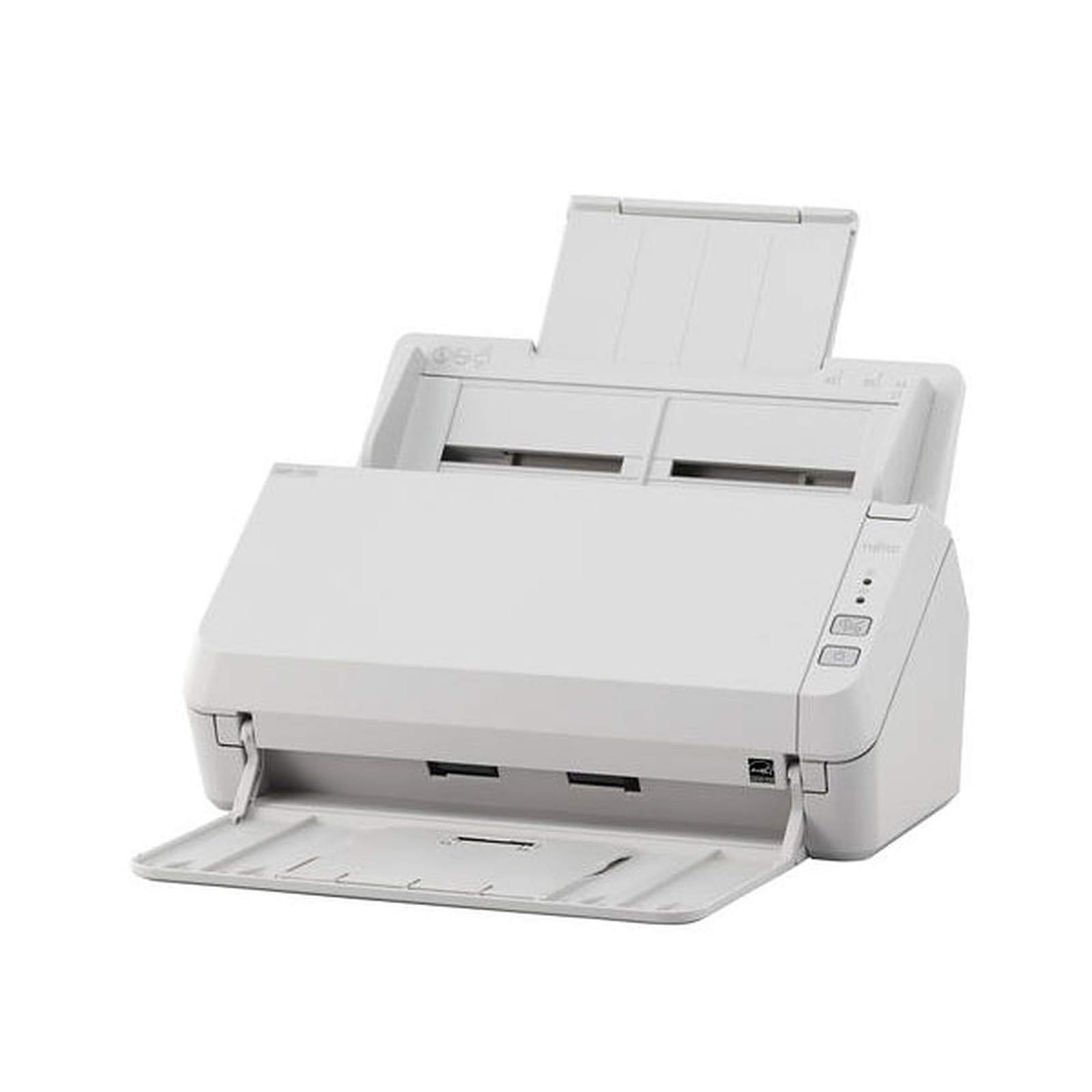 Fujitsu SP-1125 Document Scanner. 25 ppm, 50 ipm, A4, Duplex (colour), 50 Sheet ADF. 600dpi, USB 2.0 (cable in the box), PaperStream IP (TWAIN, ISIS), Presto! Page Manager, ABBYY FineReader Sprint. Dropbox, Google Drive, SkyDrive, Box, SugarSync and Evern
