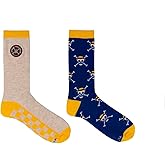Everything Legwear One Piece Crew Socks (2 Pair) - Straw Hat Patch Crews - One Size Fits Most