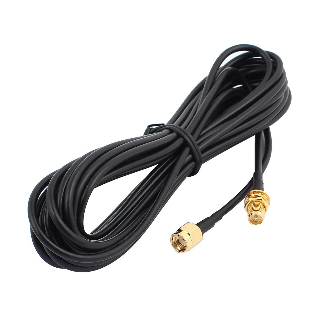 sourcing map 5m RG174 Antenna Extension Cable RP-SMA Male to RP-SMA Female Connector Pigtail Cable