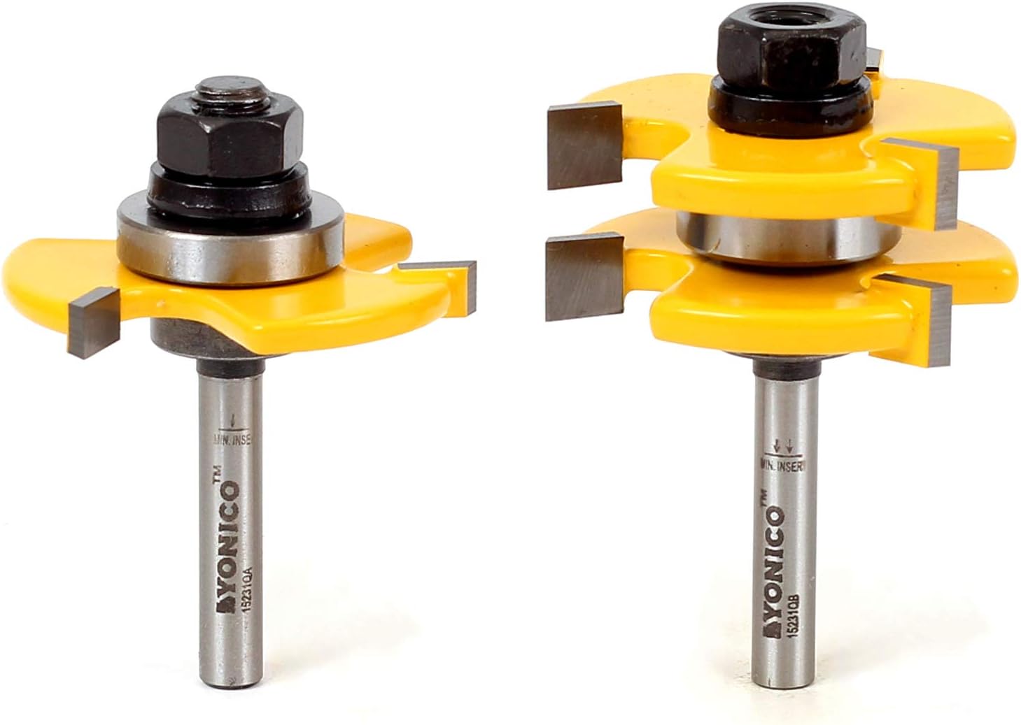 Yonico 15231q 1/4-Inch Plywood 2 Bit Plywood Tongue and Groove Router Bit Set 1/4-Inch Shank, 1/4 inch - Image 5
