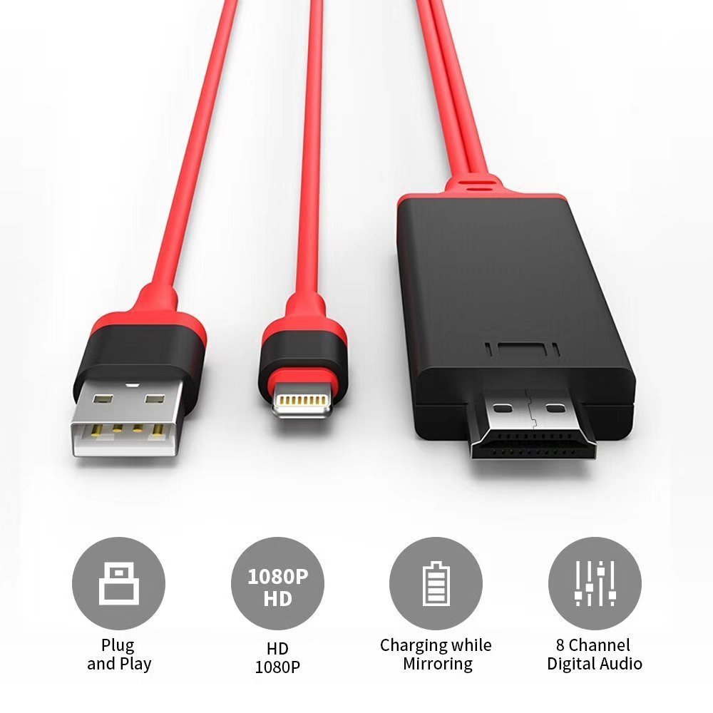 Cable, Adapter HDMI to Phone with Compatible CHEAXICS Digital Monitor