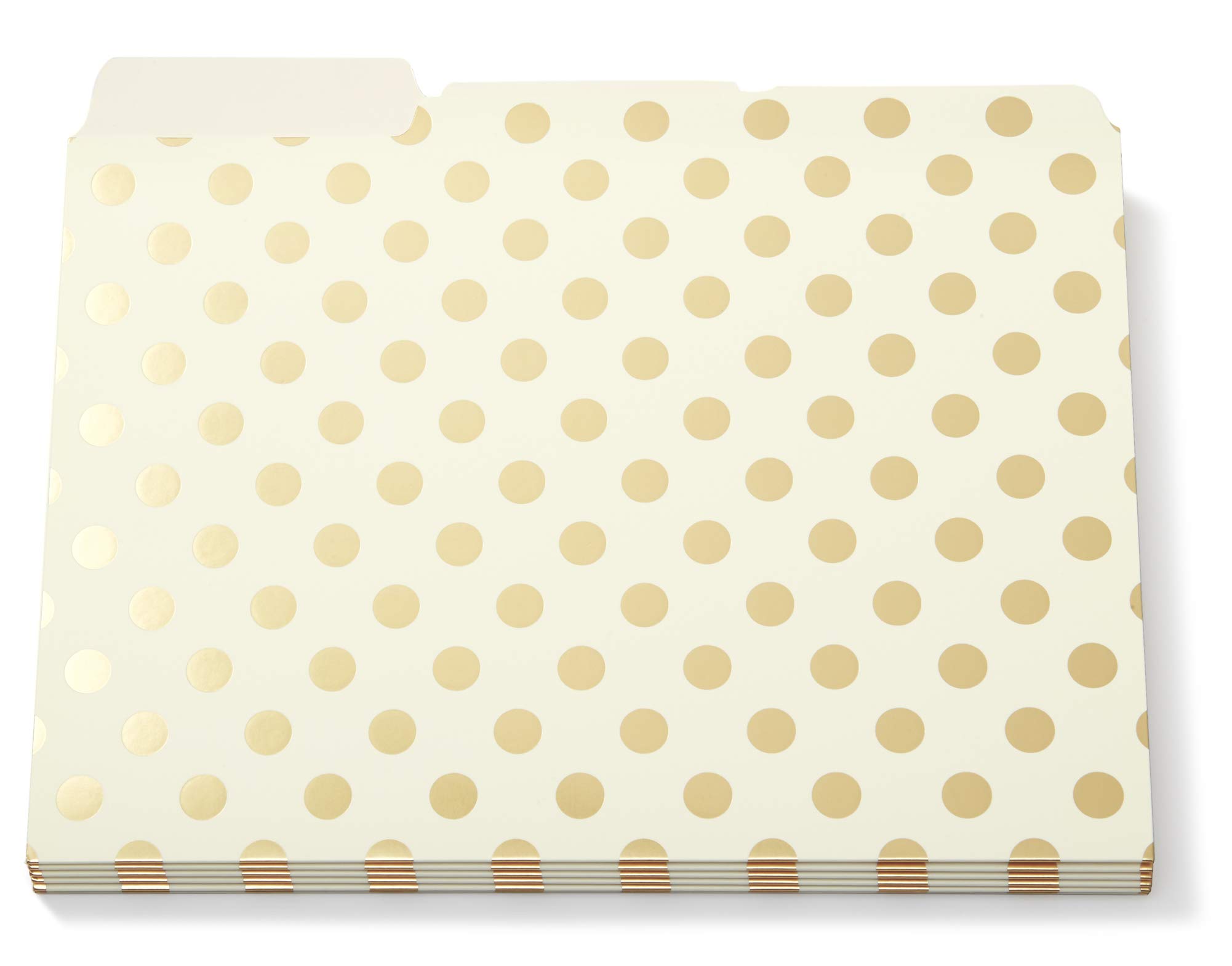 Kate Spade New York Organizer Thick File Folders Pack of 6 (Gold Dots)