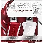 essie gel couture Gel-like Nail Polish Set with Top Coat, Vegan, Red Nail Polish, Bubbles Only Kit, 1 Kit