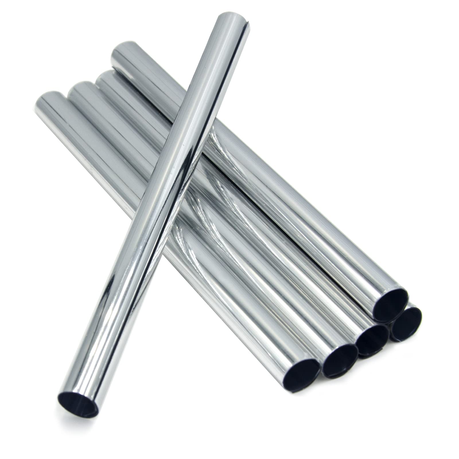 Chrome Radiator Pipe Covers - 200mm x 15mm (6 Pack) — image 1