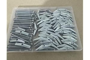 SKYWKX Toggle Bolts Anchors and Screws kit - 60 Sets 1/8" Toggle Bolts and Butterfly Anchors Wing Set for Drywall Hanging Items on Drywall Wood Ceiling Hollow Wall Sheetrock (1/8" 60 Sets)