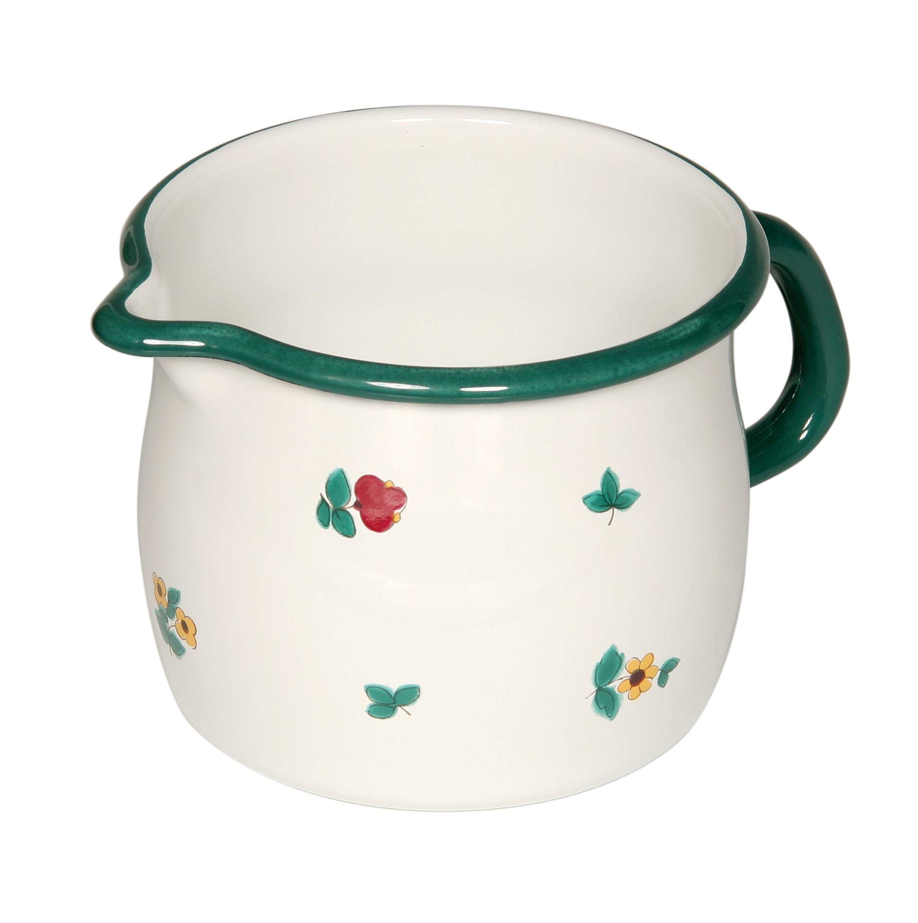 Riess Country-Gmundner Strewn Flowersjug Bulged, Diameter-12 cm Multi Colour