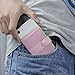 Cell Phone Pocket Stick on Ultra-Slim Self Adhesive Stick on Phone Wallet, Phone Card Holder for Credit Cards and Most Smartphones Horizontal Pink