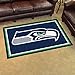 FANMATS 6606 Seattle Seahawks 4ft. x 6ft. Plush Area Rug