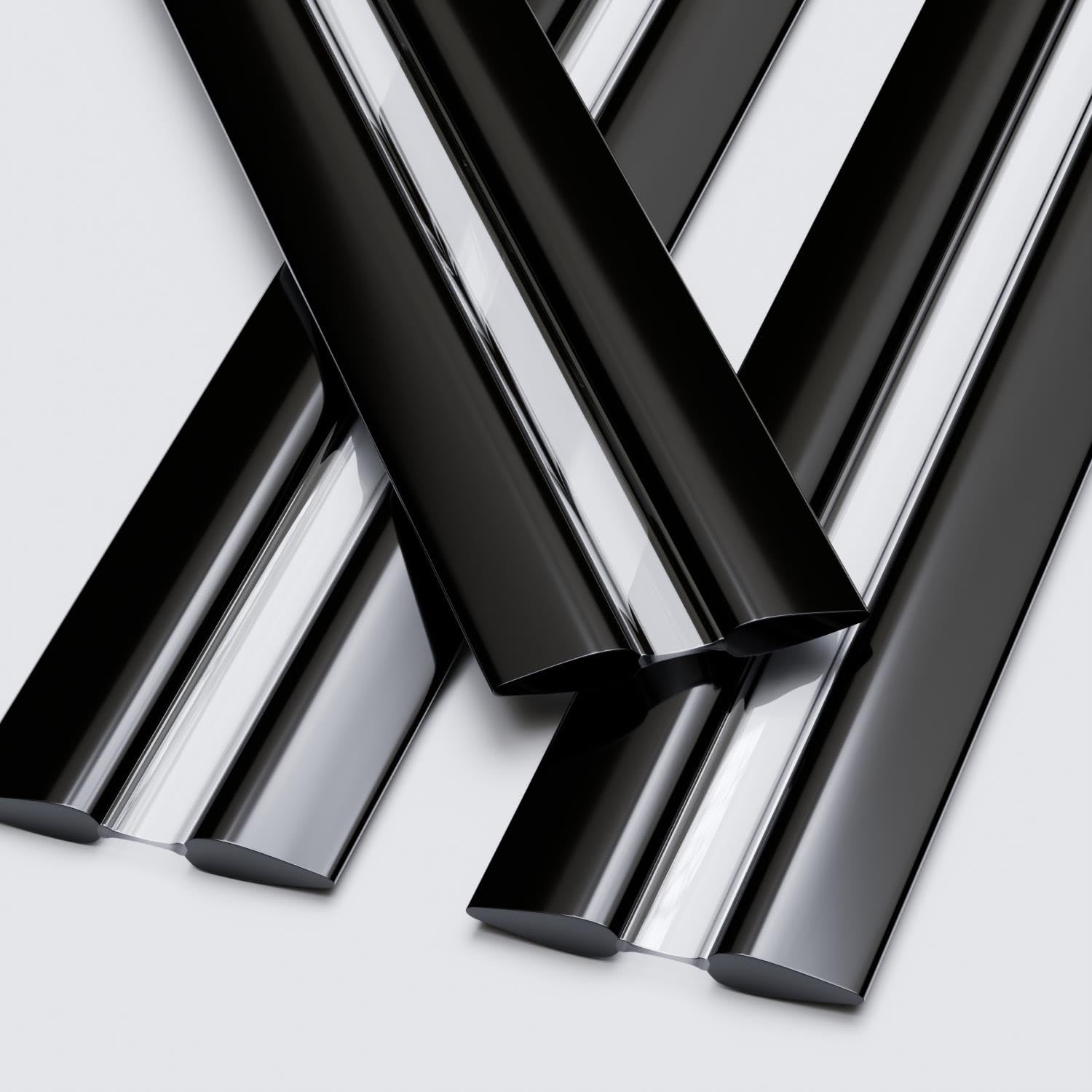 3X 200mm Black Low Profile Flex Hinges, Flexible Living Hinges, Continuous Acrylic Piano Hinges