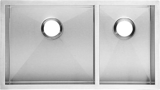 Dax Handmade 60 40 Square Double Bowl Undermount Kitchen Sink 18