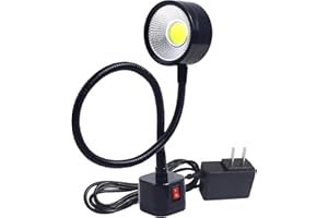 Led Magnetic Work Light 300mm Flexible Gooseneck lamp 500 Lumens 120 Volt for Sewing Machine Lathe Milling Drill Press lndust