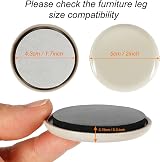 Shintop 12pcs 2 Inch Furniture Sliders Self Adhesive Beige Be 2in view 2