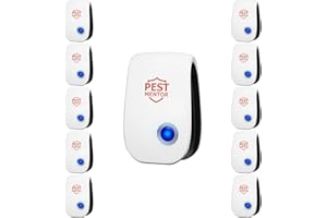 PESTMENTOR Ultrasonic Pest Repellent 10 Packs, Plug-in Pest Control Device Indoor for Repel Mosquitoes, Flies, Spiders, Beetles & Mice, Silent Solution for Homes, Offices, Kitchens, Insect Repellent