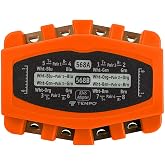 TEMPO Paladin Tools PA1902 RJ45 Modular Adapter, 8 Way | CAT4-CAT6 RJ45 LANs | Notched Copper Contacts, Snagless Plugs
