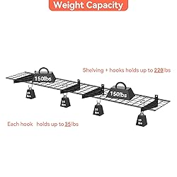 TORACK 2 Pack Garage Storage System Shelves, 15" x