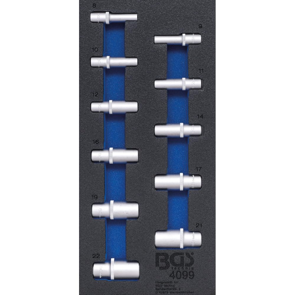 BGS 4099 | Tool Tray 1/3: Sockets | 10 mm (3/8") | Inch Sizes | deep | 11 pcs.