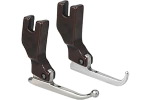 SAVITA 2pcs P369 New Bead Sequin Special Presser Foot, Metal Sewing Machine Straight Stitch Foot Beaded Presser Feet Set Sewing Machine Accessories for Wedding Dress Fabric