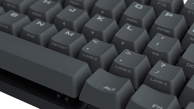 Amazon Com Vortexgear Pok3r 60 Ultra Compact Mechanical Gaming Keyboard Kbc Poker 3 61 Keys Pbt Laser Etched Keycaps Pc Mac Linux Programmable Metal Casing Tactile Cherry Mx Clear Black Computers Accessories