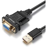 OIKWAN USB to RS232 Serial Adapter with FTDI Chipset - USB 2.0 to Female DB9 Serial Cable for Windows and Mac (6ft)
