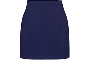 Ellames Women's Mini Club Skirt Basic Bodycon High Waist Pencil Skirts with Slit