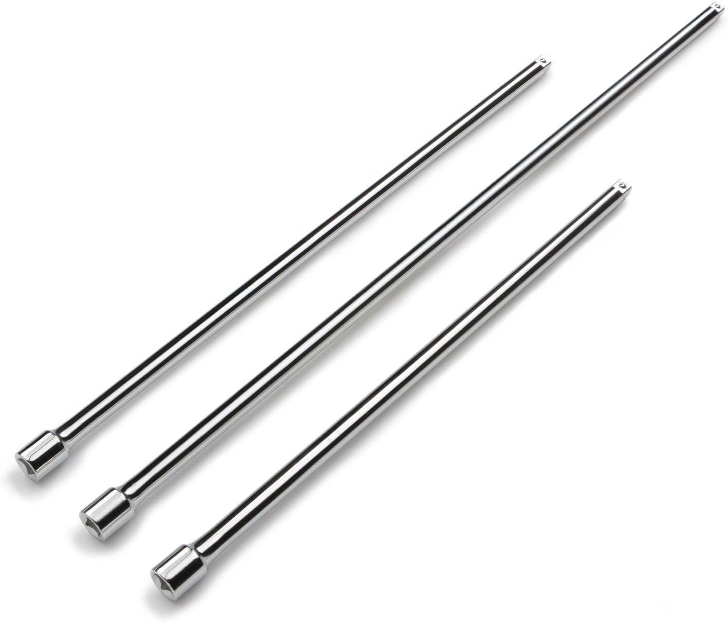 TEKTON 1610 3/8Inch Drive Extra Long Extension Bar Set, 3Piece