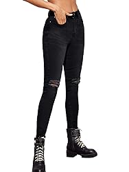 SweatyRocks Women's Ripped Hight Waisted Stretch